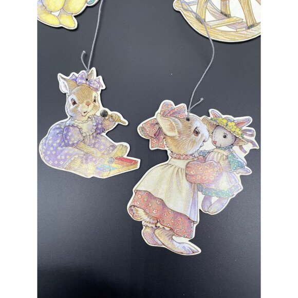 Vintage Bunny Mobile Rabbit Hopper Family Kathy Lawrence Easter Decor - Picture 4 of 10